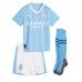 Manchester City Erling Haaland #9 Dětské Domácí dres komplet 2023-24 Krátký Rukáv (+ trenýrky)